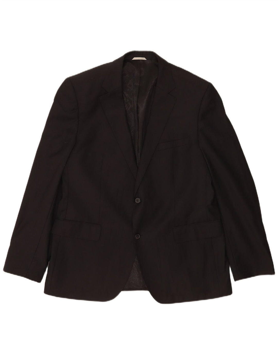 Hugo Boss Chaqueta tipo blazer de 2 botones para hombre EU 56 3XL Lana virgen a rayas negras