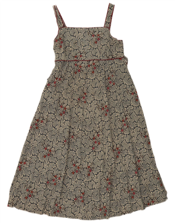 Selene Vestido de verano para mujer US 8 Azul Medio Floral