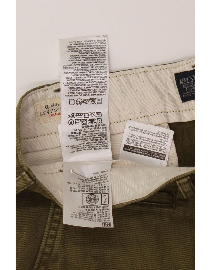 LEVI'S Pantalones cortos chinos para hombre W33 Algodón caqui medio