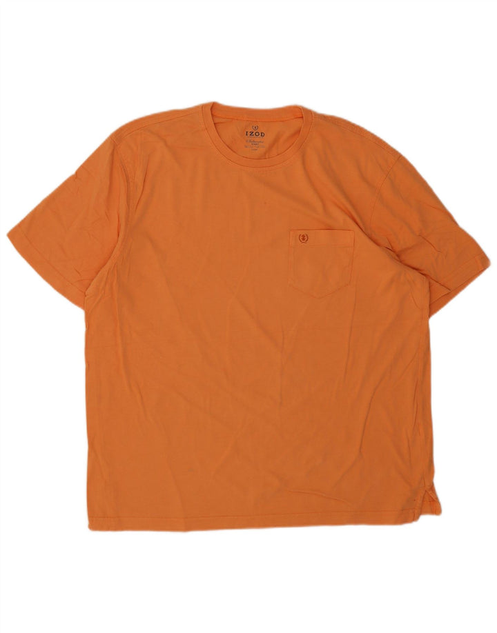 Izod - Camiseta para hombre, talla grande, color naranja, algodón