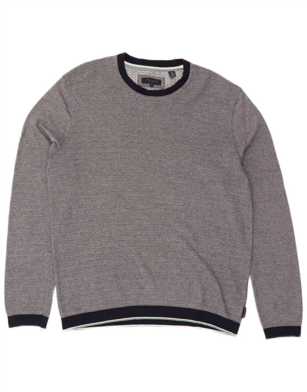 TED BAKER Sudadera para hombre Jumper Talla 5 XL Azul marino Algodón