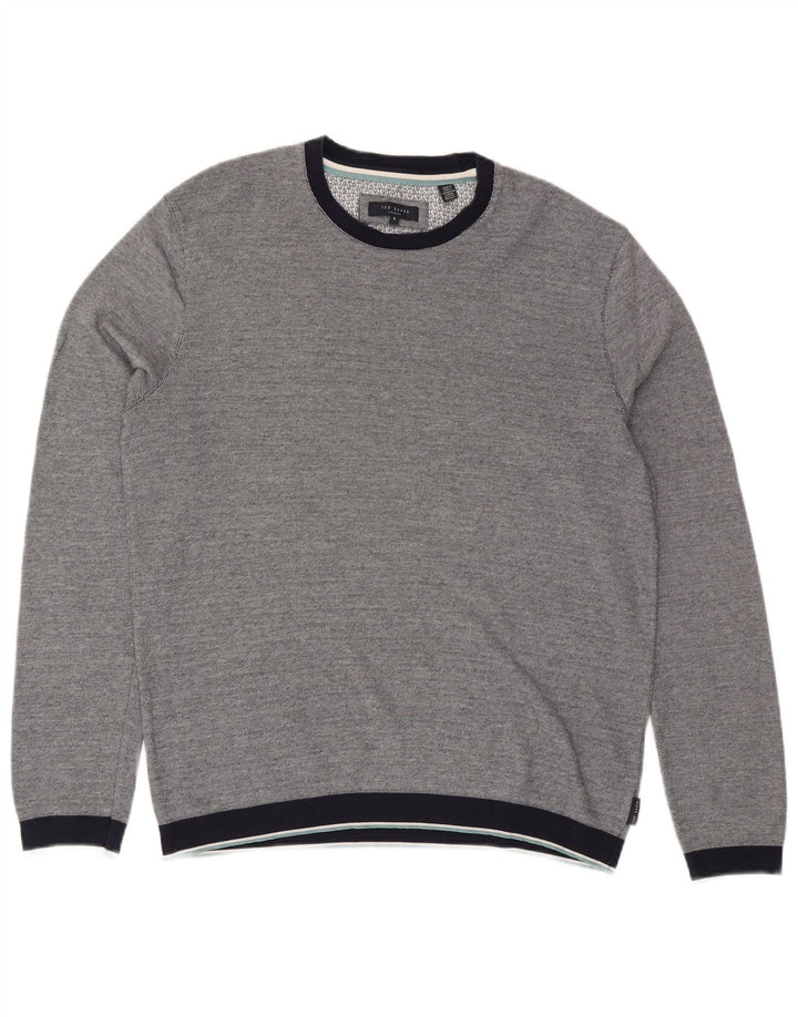 TED BAKER Sudadera para hombre Jumper Talla 5 XL Azul marino Algodón