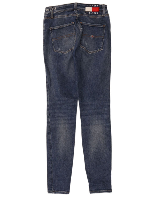Tommy Hilfiger Vaqueros pitillo desgastados de talle alto para mujer W29 L32 Algodón azul