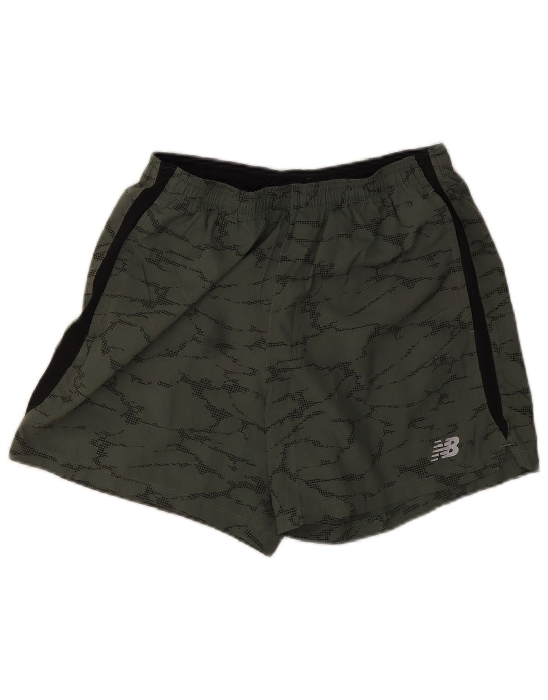 New Balance Pantalones cortos deportivos para hombre poliéster de camuflaje caqui medio