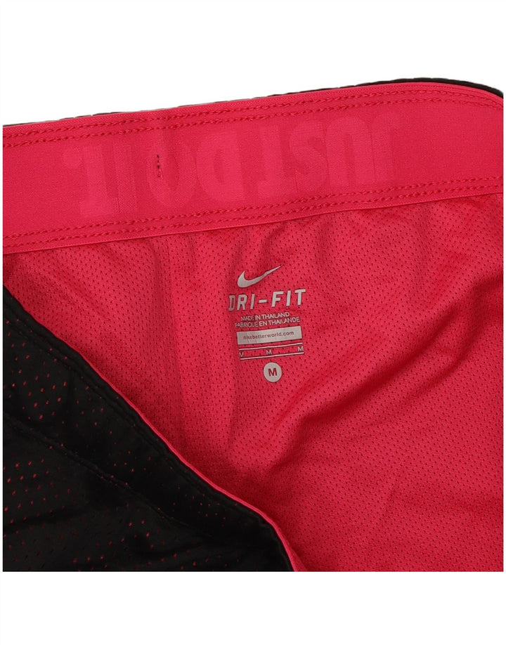 NIKE Womens Sport Shorts UK 12 Medium Black Polyester