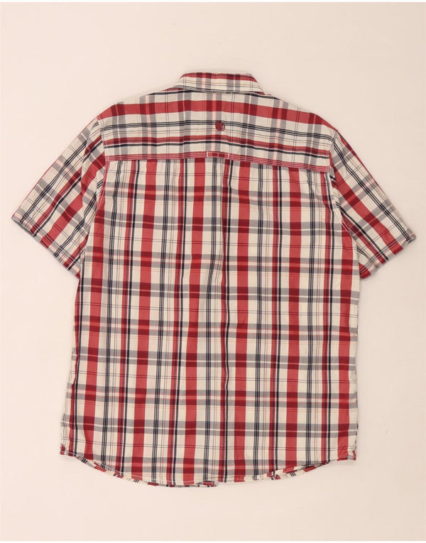 Camisa de manga corta para hombre Fat Face de algodón con cuadros multicolores grandes
