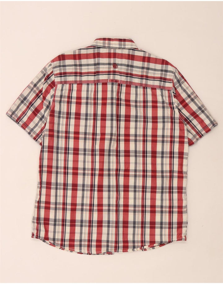 Camisa de manga corta para hombre Fat Face de algodón con cuadros multicolores grandes