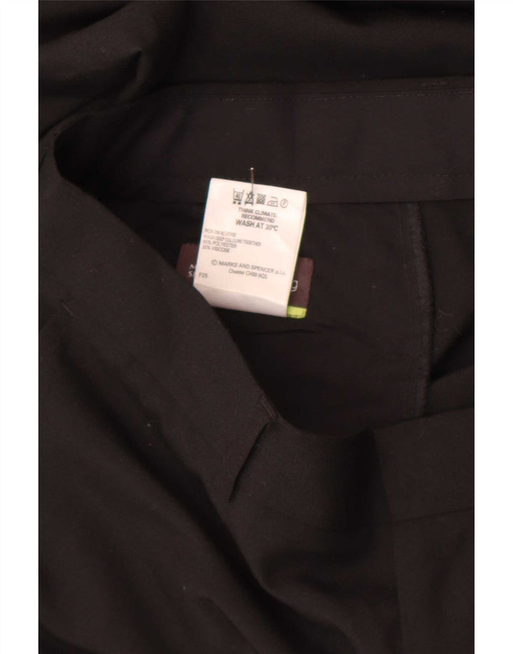 Marks & Spencer Pantalón chino recto para hombre W34 L29 Poliéster negro