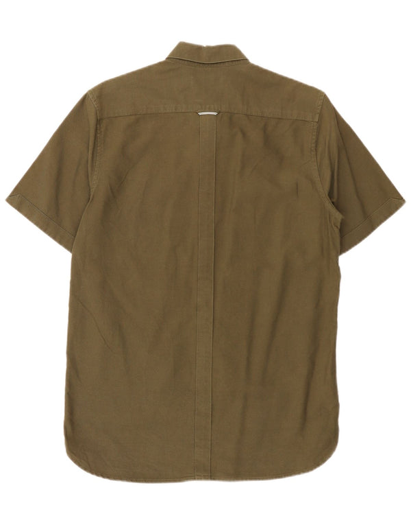 Fred Perry Camisa Regular Fit De Manga Corta Para Hombre Algodón Verde Pequeño