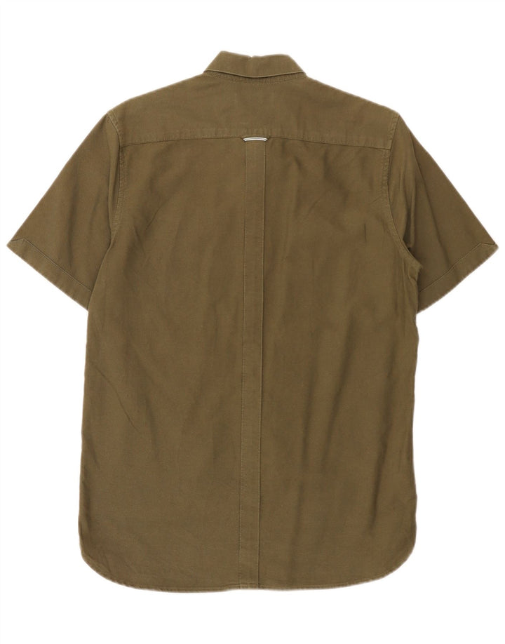 Fred Perry Camisa Regular Fit De Manga Corta Para Hombre Algodón Verde Pequeño