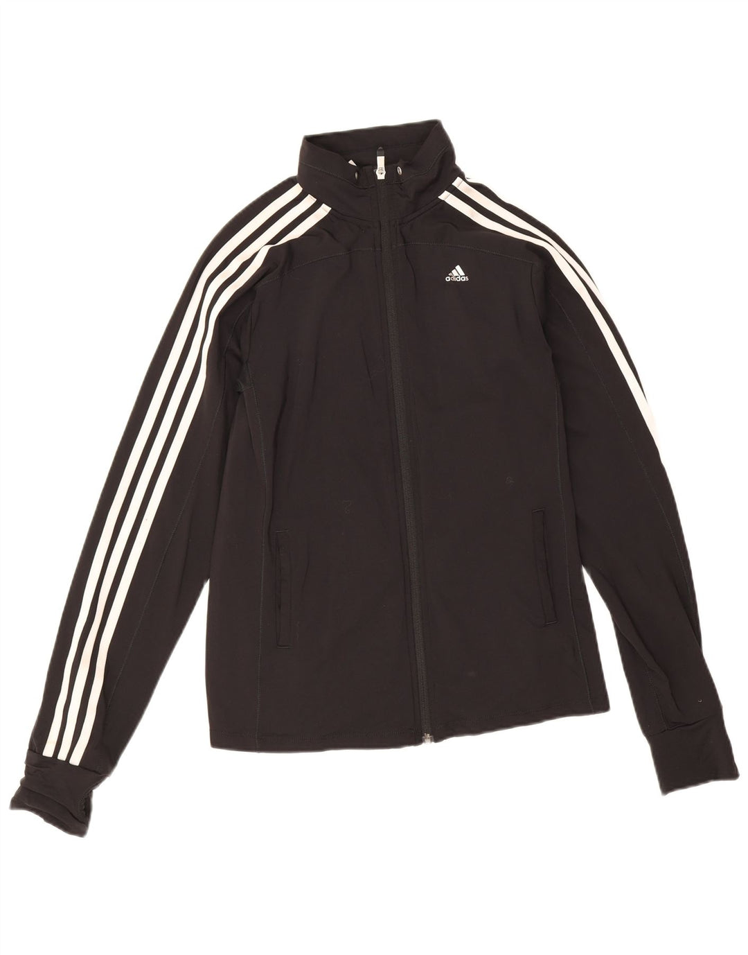 Adidas Mujer Climacool Chándal Top Chaqueta Reino Unido 8/10 Pequeño Negro Nylon