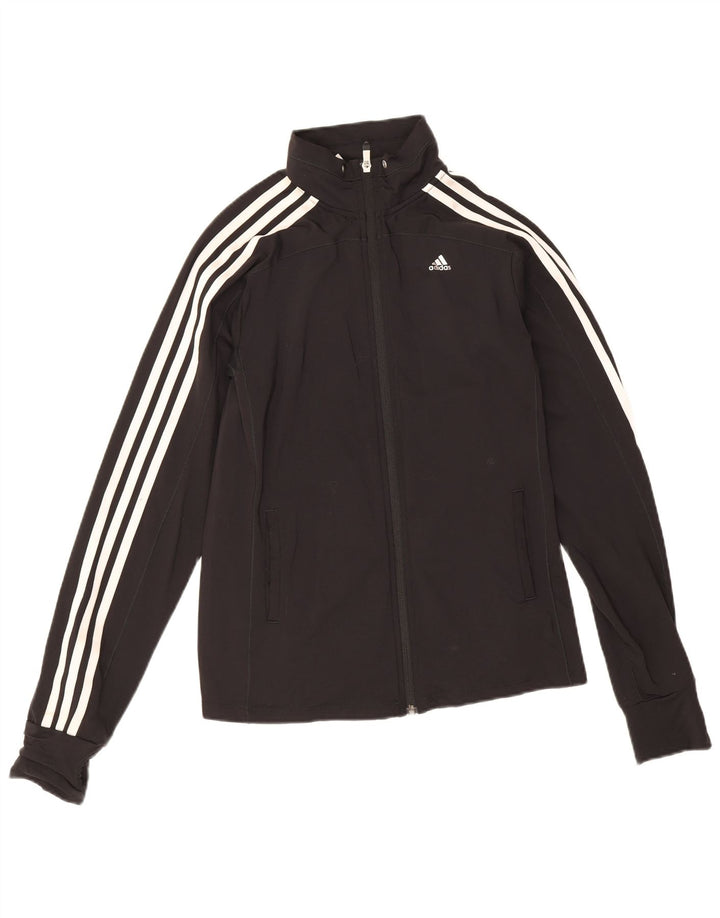 Adidas Mujer Climacool Chándal Top Chaqueta Reino Unido 8/10 Pequeño Negro Nylon