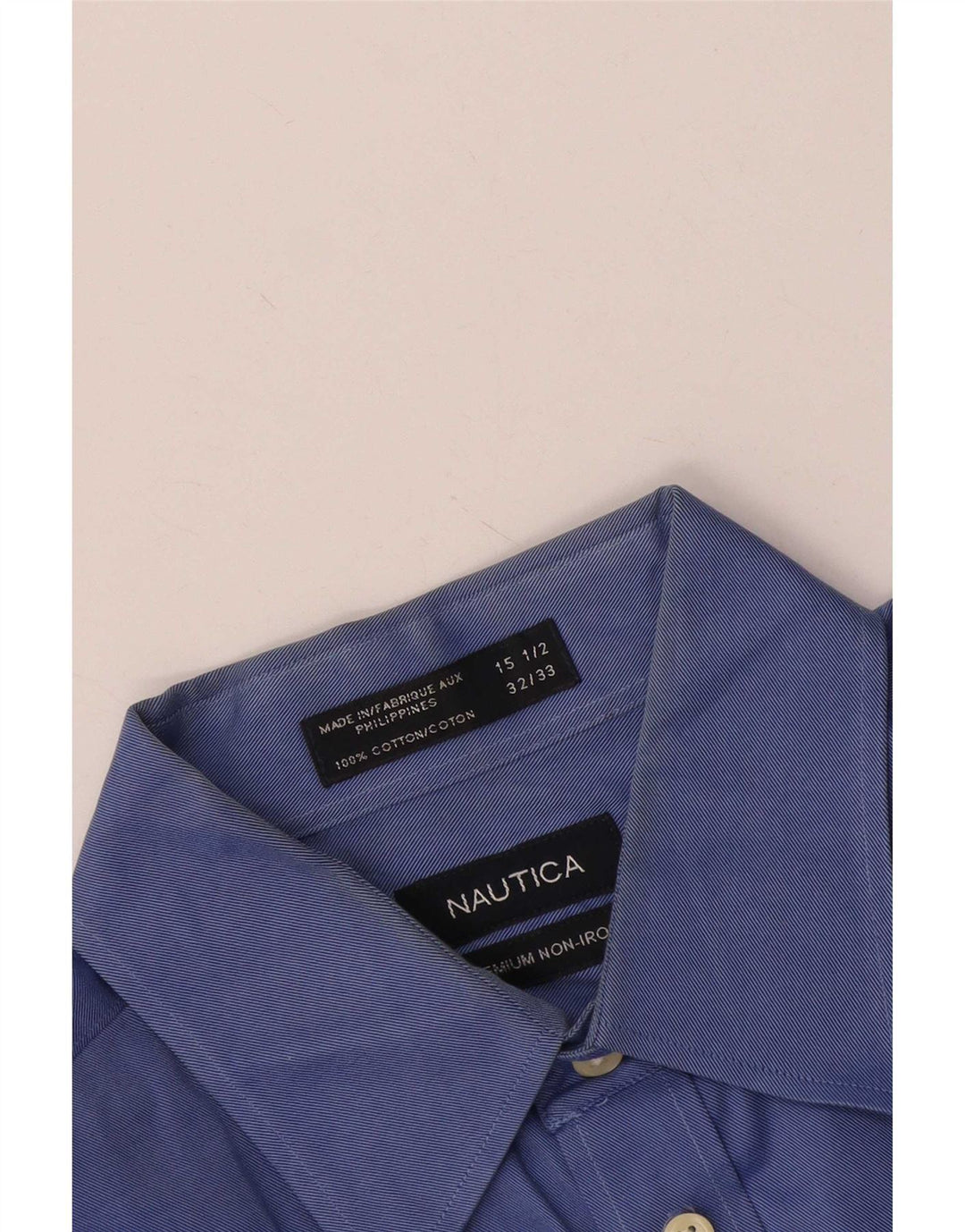 Camisa Nautica para hombre talla 15 1/2 algodón azul mediano