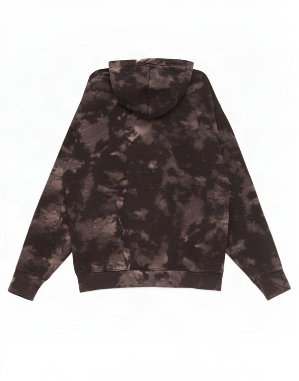 Hollister Sudadera con capucha gráfica para mujer UK 46 Large Black Tie Dye
