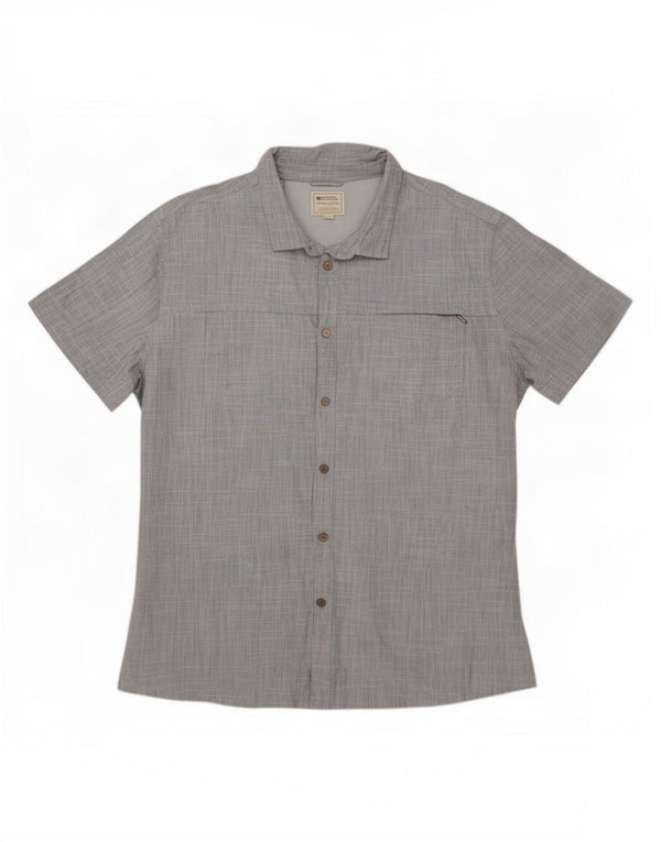 Camisa de manga corta para hombre Mountain Warehouse 3XL Algodón moteado azul