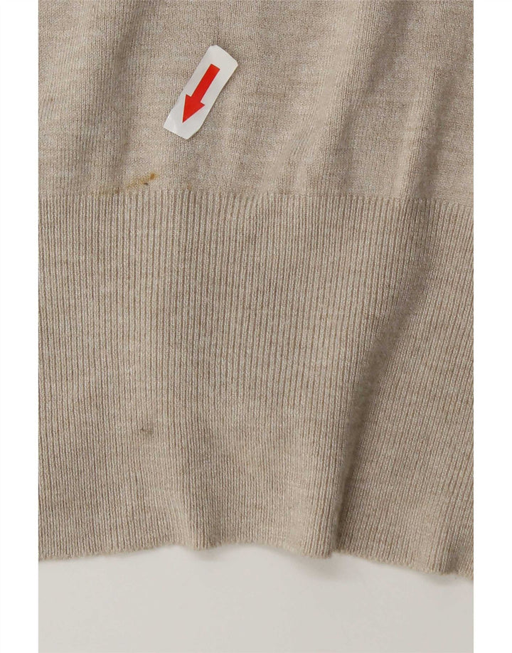 Zara - Cárdigan para mujer, talla 44, rayón beige medio