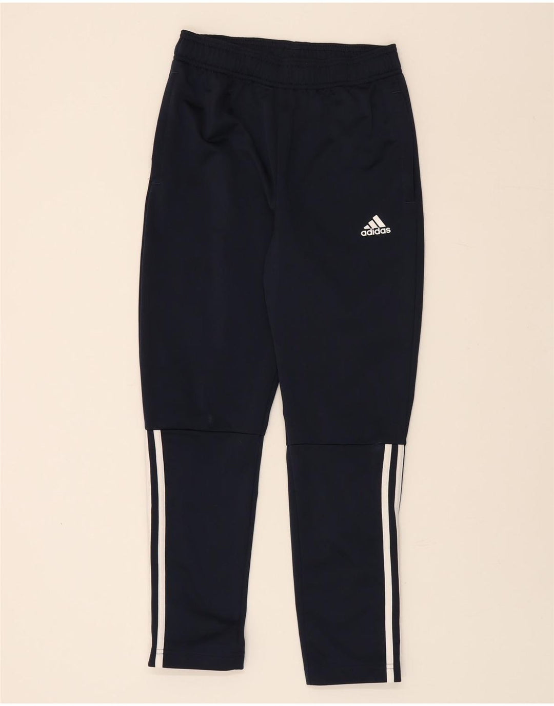 ADIDAS Boys Tracksuit Trousers 11-12 Years Navy Blue Polyester Vintage Adidas and Second-Hand Adidas from Messina Hembry 