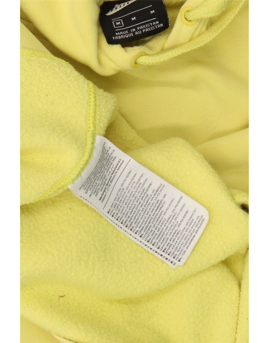 Sudadera con capucha para hombre Nike, talla M, de algodón amarillo