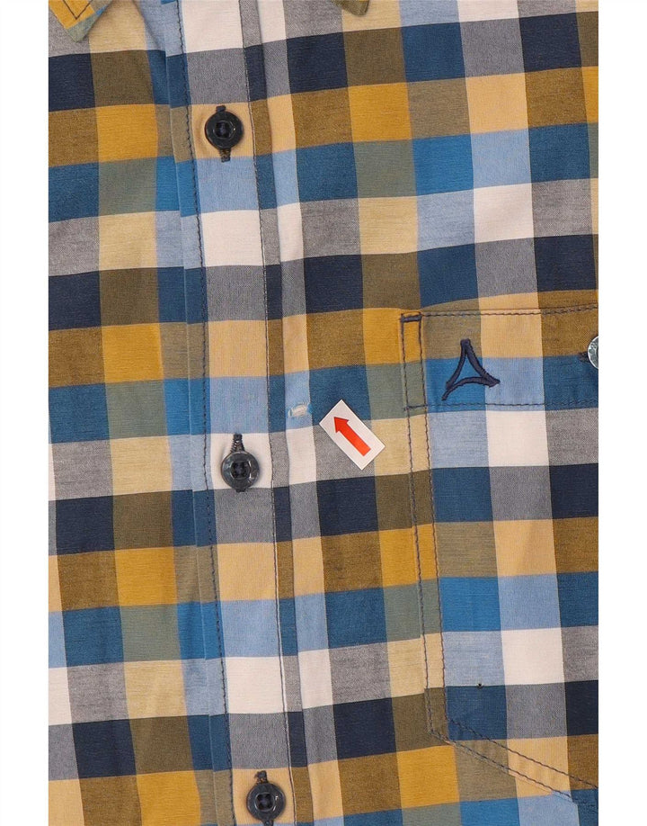 Schoffel Camisa De Hombre Grande De Cuadros Multicolores De Algodón