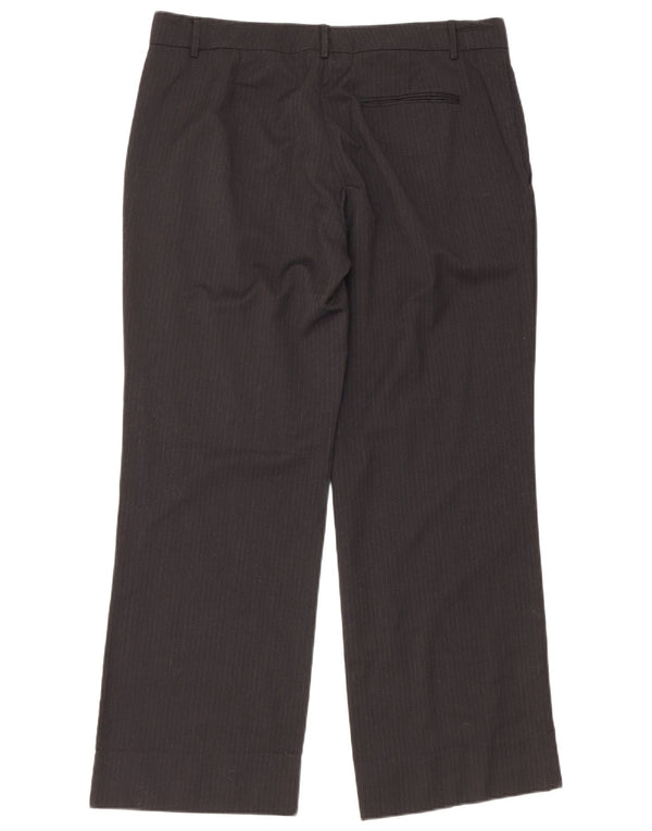 Stefanel Pantalones chinos rectos para mujer IT 46 Large W34 L29 Negro