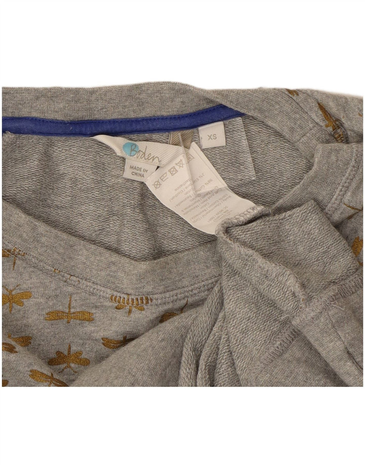Boden - Sudadera extragrande con estampado abstracto para mujer, talla 6, XS, color gris