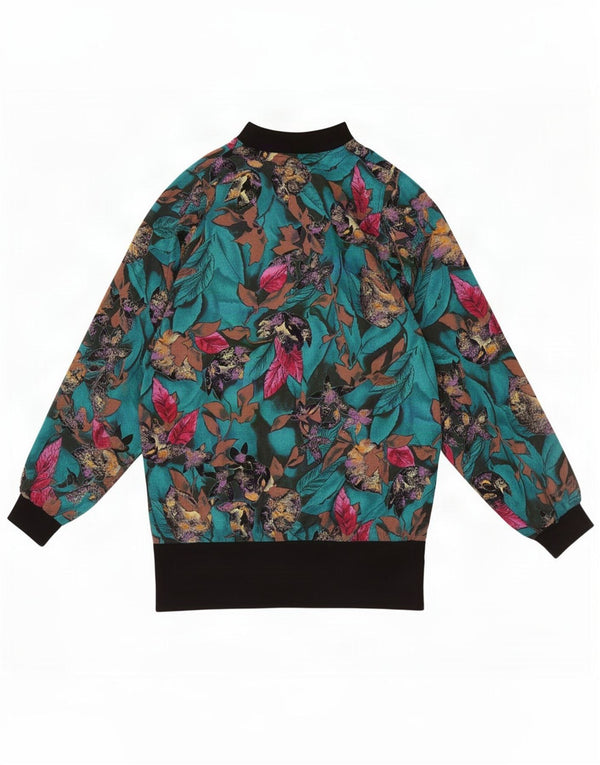 Blusa vintage de manga larga para mujer Top IT 42 Medio Multicolor Floral