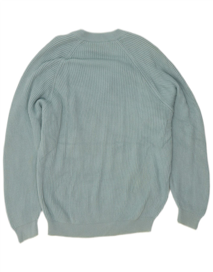 Stefanel Suéter con cuello en V para mujer UK 46 Azul grande