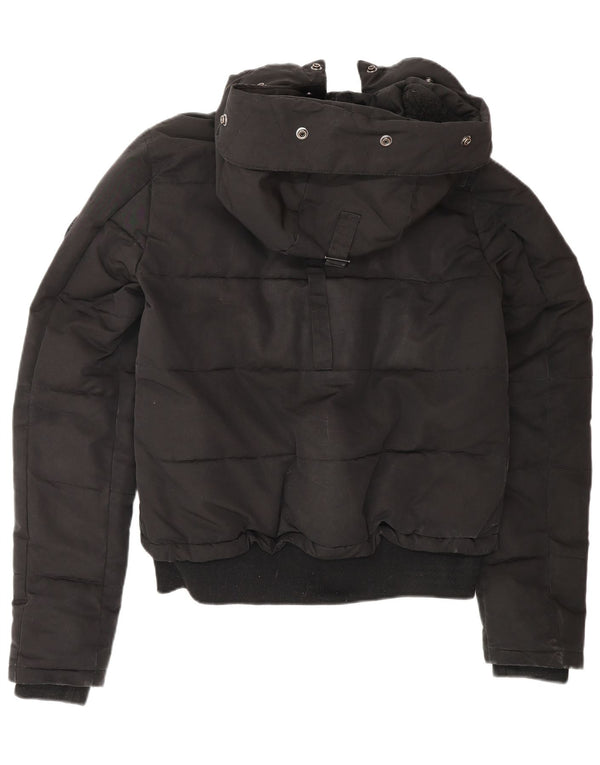 Superdry Chaqueta Acolchada Suelta con Capucha para Mujer UK 40 Small Black Winter
