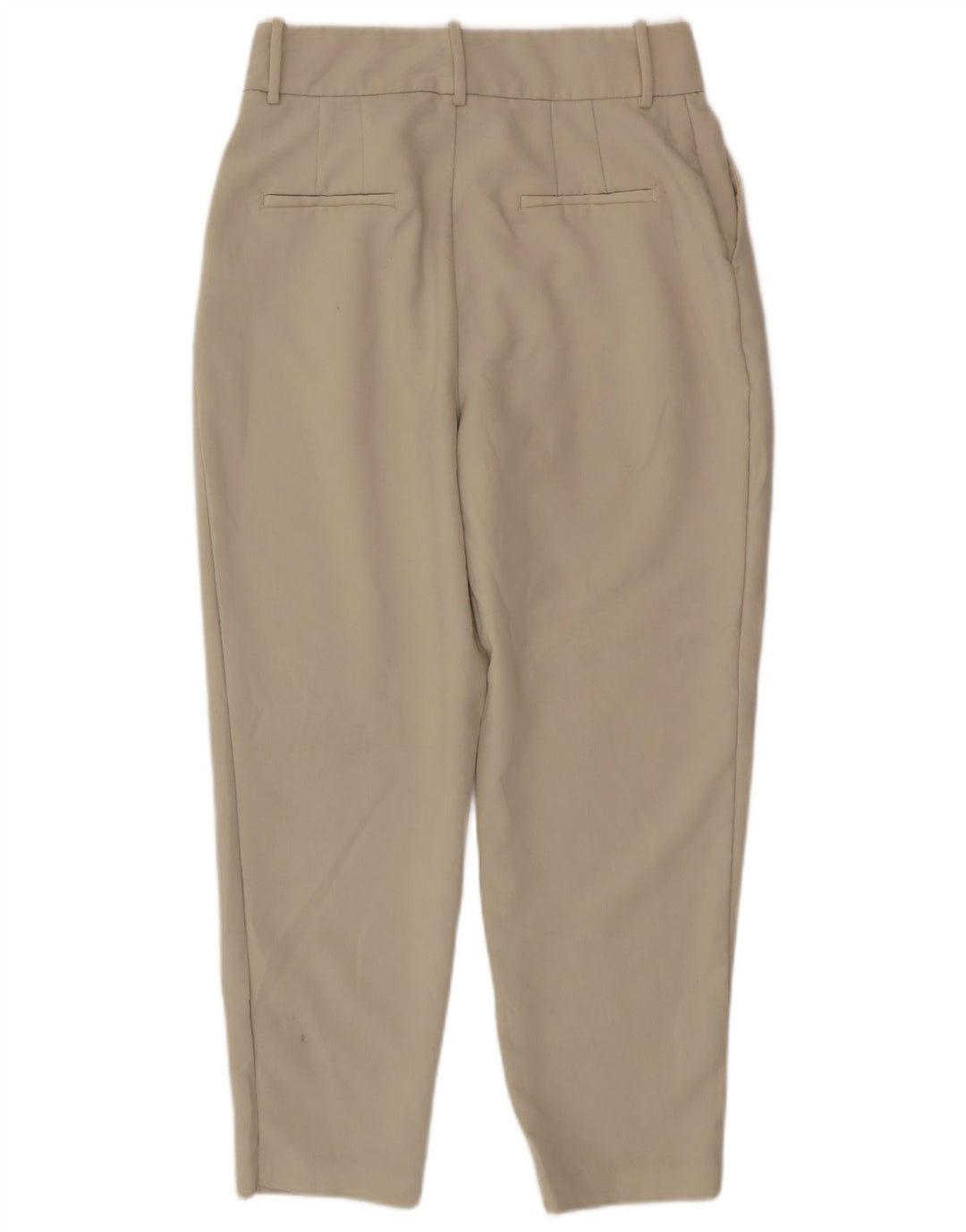Zara Mujer Pantalón De Traje Cónico Grande W30 L26 Poliéster Beige