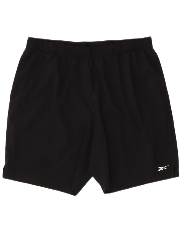 Reebok Pantalones cortos deportivos Speedwick para hombre 2XL Poliéster negro