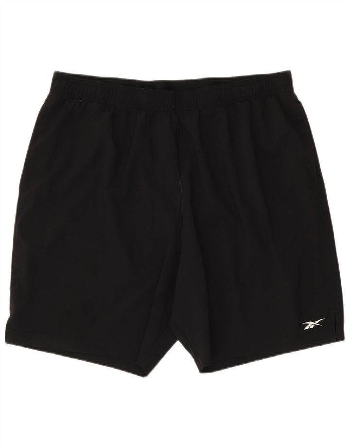 Reebok Pantalones cortos deportivos Speedwick para hombre 2XL Poliéster negro