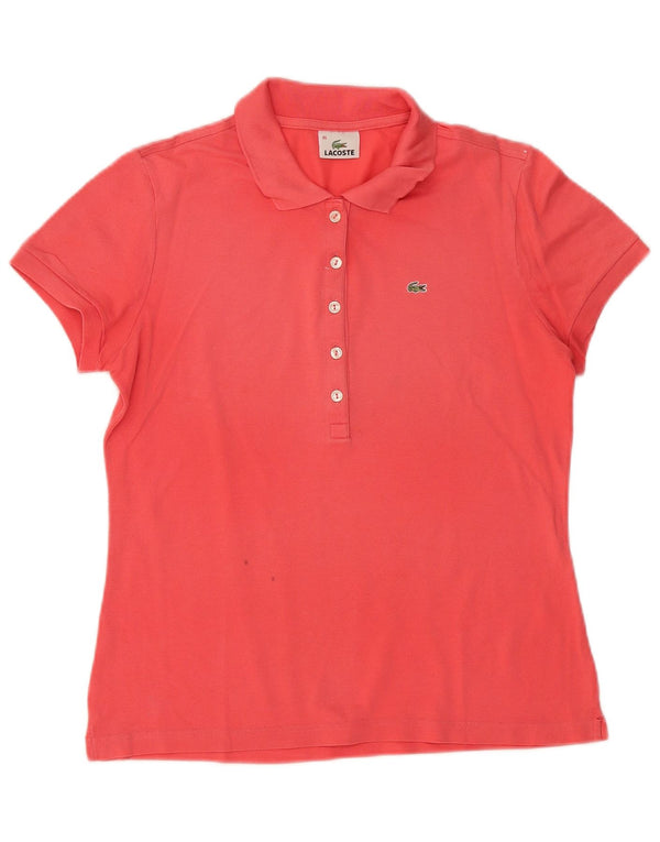 Polo Lacoste Mujer Talla 46 XL Algodón Rosa