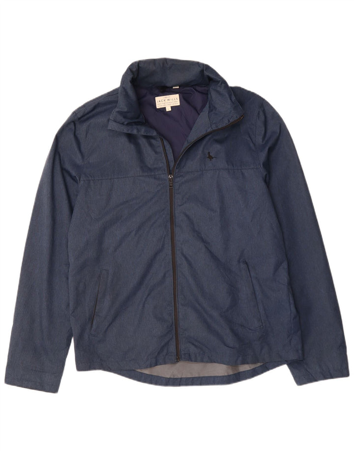 JACK WILLS Chaqueta cortavientos con capucha para hombre UK 40 Large Poliamida azul marino