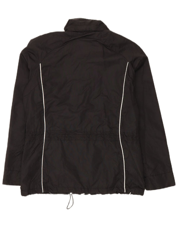 Brugi Chubasquero para hombre ES 38 Mediano Negro Colorblock Poliamida