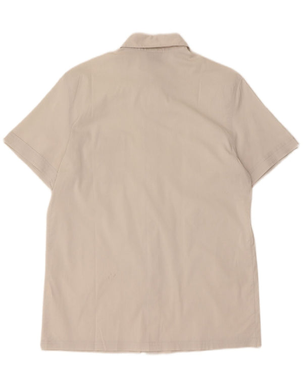 Camisa Hombre Trussardi Jeans Manga Corta Algodón Blanco Mediano