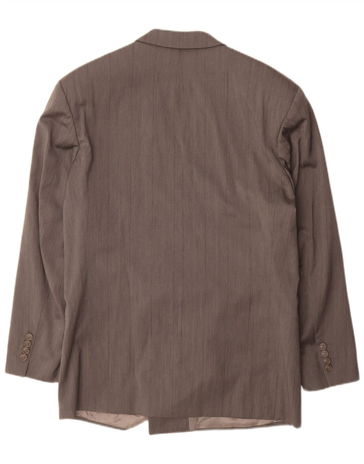 Hugo Boss Chaqueta tipo blazer con doble botonadura para hombre IT 50 Lana a rayas gris grande