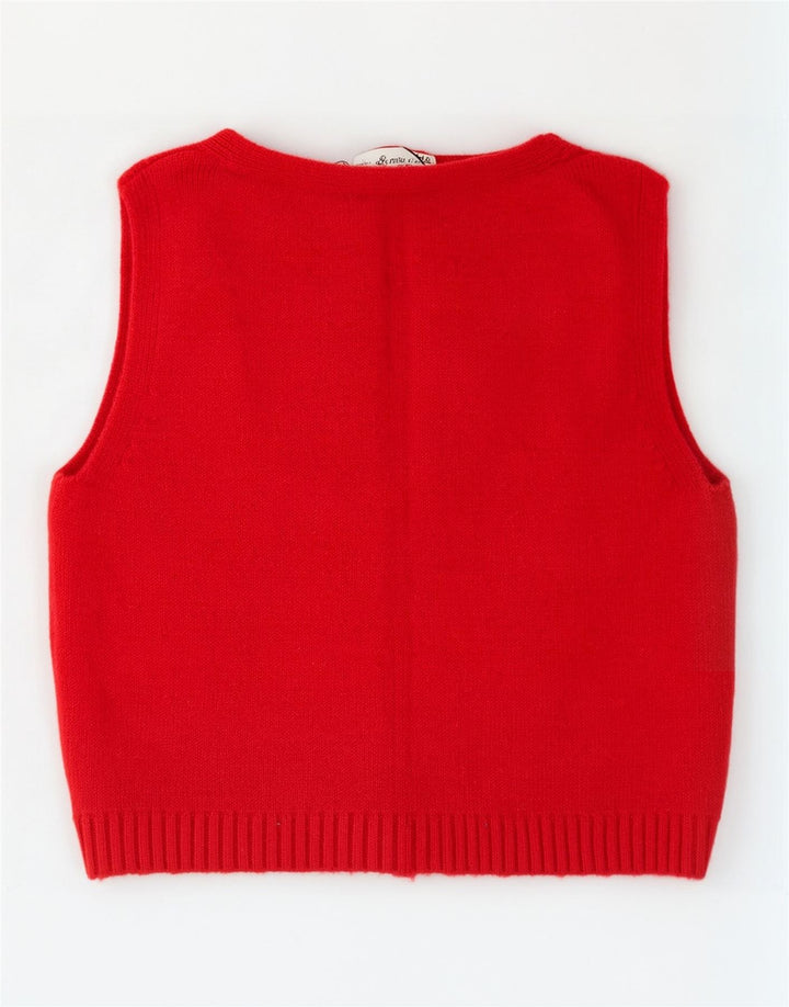 Zara Mujer Crop Vest Tank Top UK 44 Medium Viscosa Roja