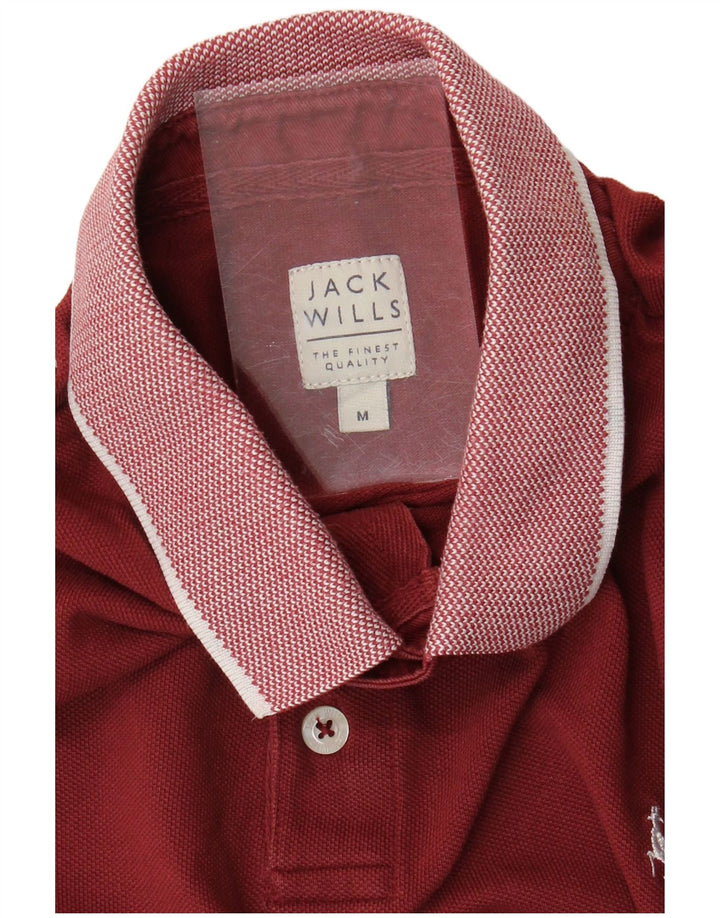 JACK WILLS Polo de rugby para hombre, color burdeos mediano