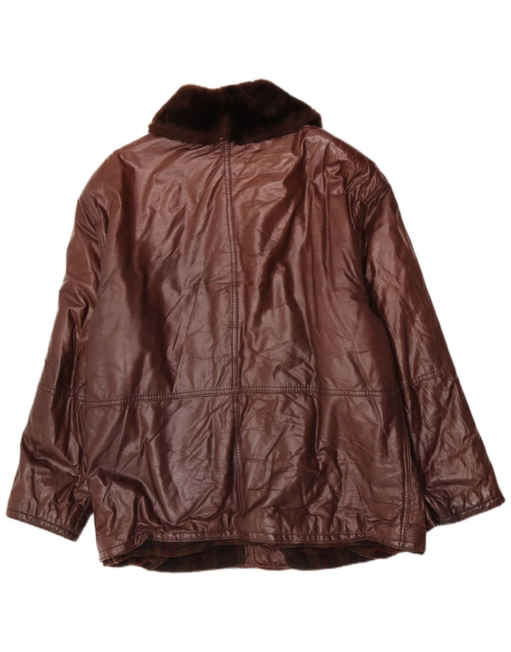 Douglas Chaqueta de cuero para hombre EU 52 XL Marrón Clásico