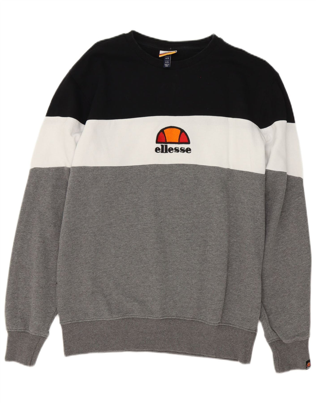 Ellesse Hombre Sudadera Jumper XL Gris Colorblock Algodón
