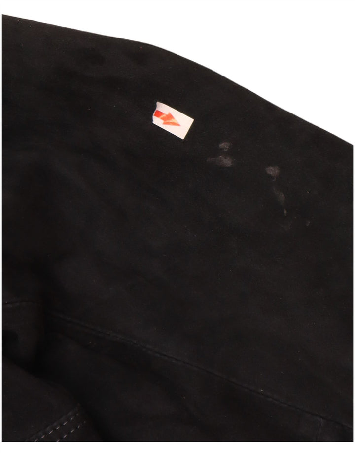 Jeckerson Chaqueta Bomber de Ante para Mujer UK 18 XL Azul Marino