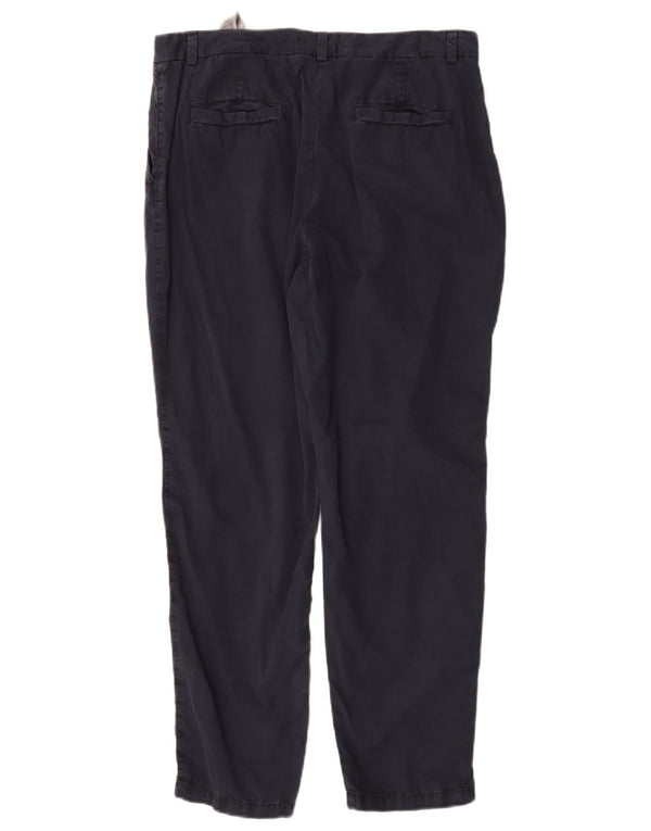 Marks & Spencer Pantalones chinos regulares para mujer UK 14 Large W34 L28 Azul marino