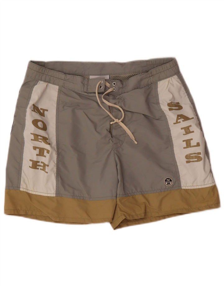 Bañador Hombre North Sails Graphic Poliamida Color Block Gris Medio