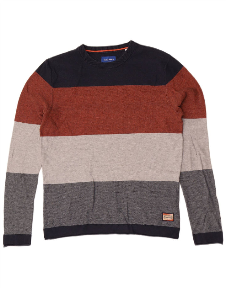 Jack & Jones Hombre Top Manga Larga Mediano Algodón A Rayas Multicolor