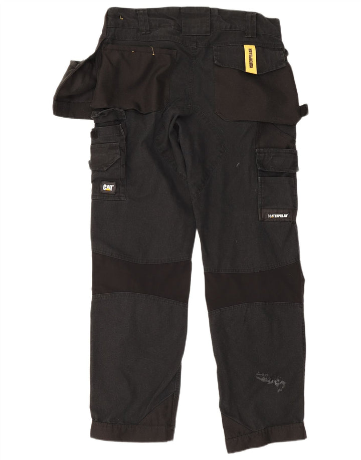CAT Pantalones cargo rectos para hombre W32 L29 Algodón negro