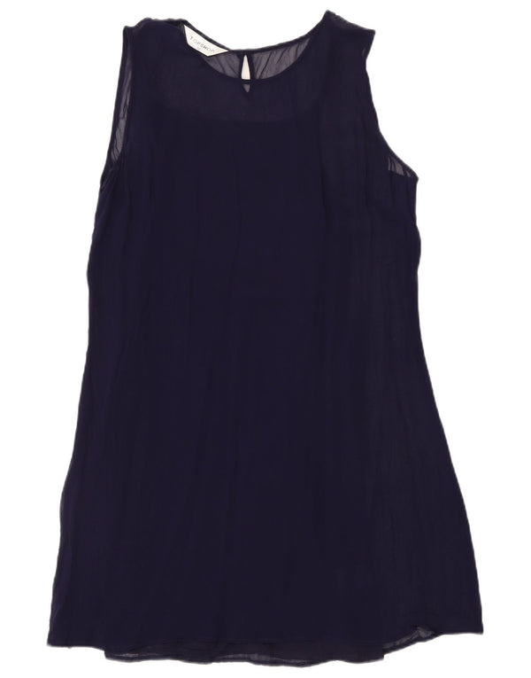 Topshop Vestido recto sin mangas para mujer UK 40 Medio Viscosa azul marino