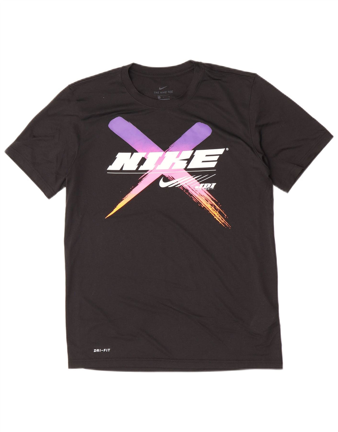 Nike Camiseta Dri Fit Graphic para Hombre Top Mediano Negro Poliéster