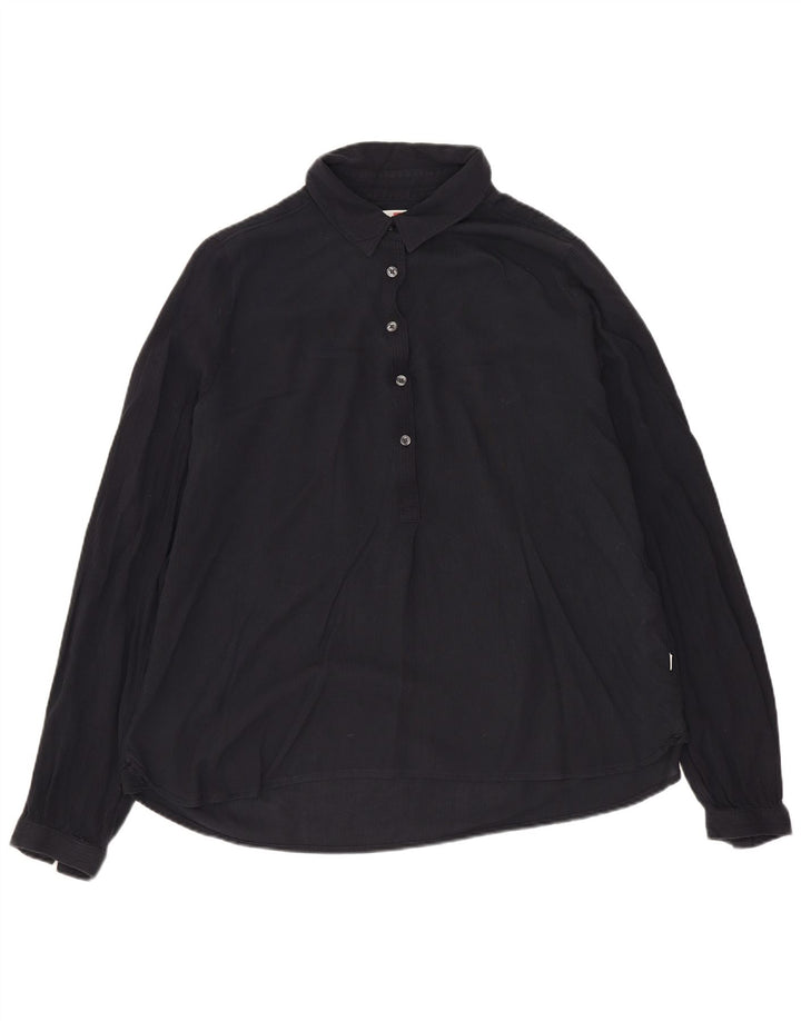 LEVI'S Camisa tipo jersey extragrande para mujer UK 10 Small Black