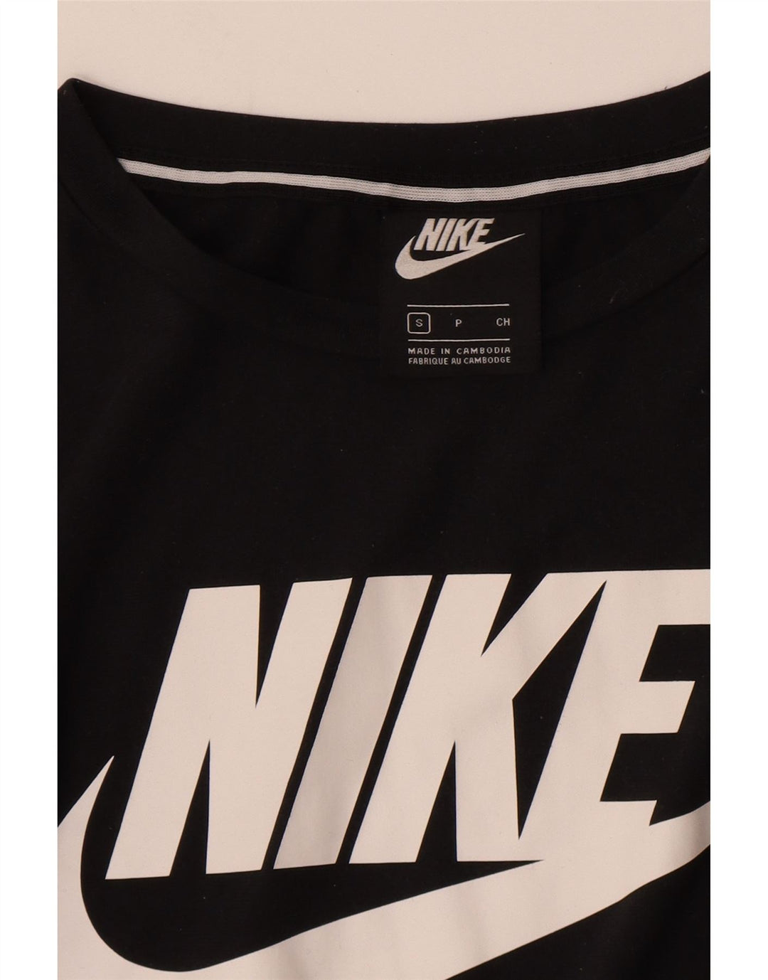 Nike Camiseta gráfica para mujer Top UK 10 Small Black