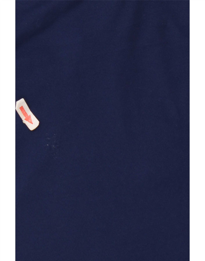 Adidas Hombre Climalite Camiseta Top Medio Azul Marino Colorblock Poliéster